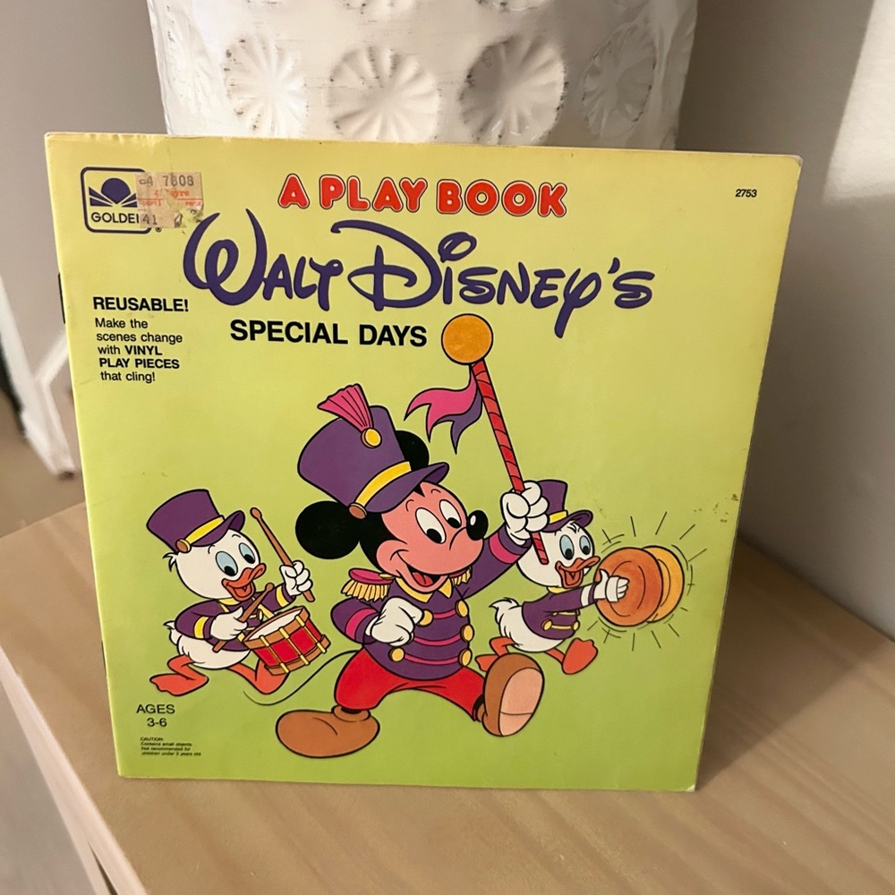 Vintage 1985 Walt Disney’s Special Days Golden Book Play Book